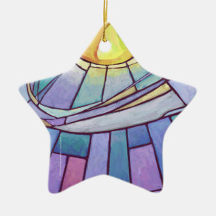 Ornamento De Cerâmica Céu de Vidro Estreito