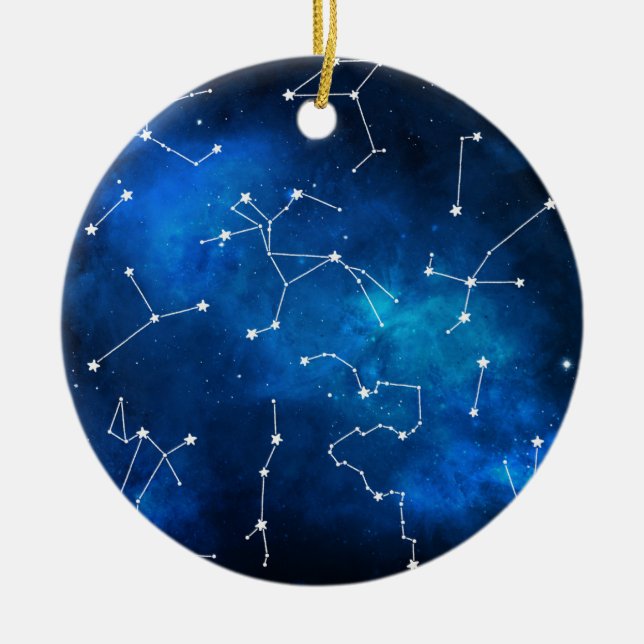 Ornamento De Cerâmica Céu Map Constellation Astronomy Lover (Frente)