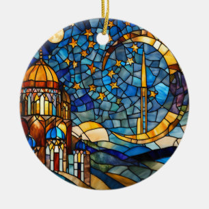 Ornamento De Cerâmica Céu Noturno de Marrocos Personalizado