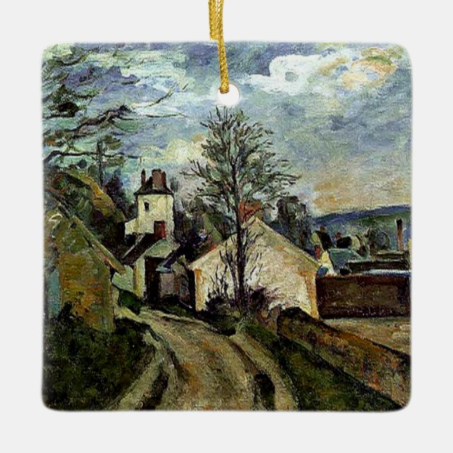 Ornamento De Cerâmica Cezanne - Casa do Dr. Gachet em Auvers, (Frente)