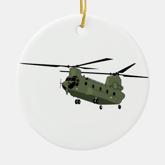Ornamento De Cerâmica CH-47 Chinook (Frente)