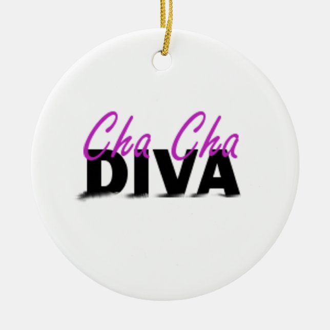 Ornamento De Cerâmica Cha Cha Diva (Frente)
