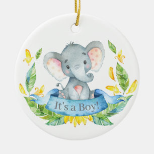 Ornamento De Cerâmica Chá de fraldas de elefante