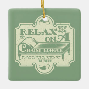Ornamento De Cerâmica Chaise Longue
