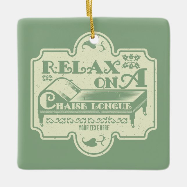 Ornamento De Cerâmica Chaise Longue (Frente)