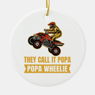 Ornamento De Cerâmica Chamam-No Poppa - Poppa Wheelie - ATV