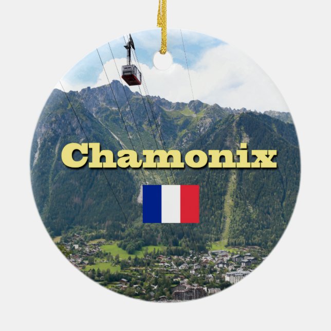 Ornamento De Cerâmica Chamonix - Mont Blanc (Traseira)