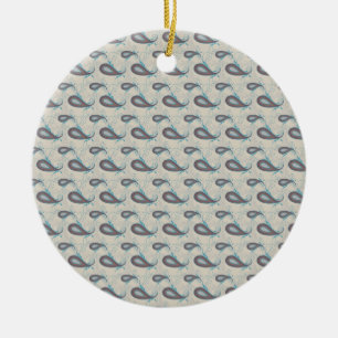 Ornamento De Cerâmica Champagne Paisley Pattern