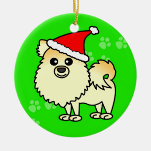 Ornamento De Cerâmica Chapéu bonito do papai noel dos desenhos animados