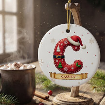 Chapéu de Papai Noel Vermelho Letra de Natal C Nom