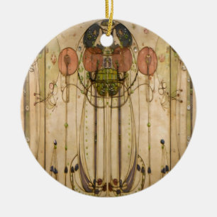 Ornamento De Cerâmica Charles Mackintosh - O Wassail - Art Nouveau
