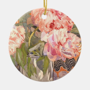 Ornamento De Cerâmica Charles Rennie Mackintosh - Peonies