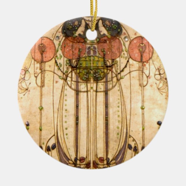 Ornamento De Cerâmica Charles Rennie Mackintosh The Wassail (Frente)