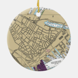 Ornamento De Cerâmica Charlestown Boston MÃE Chart