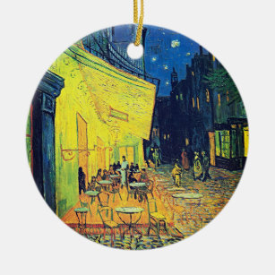 Ornamento De Cerâmica Charm Eterno de Van Gogh - Café Terrace à Noite