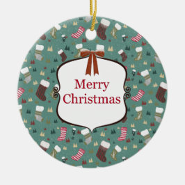 Ornamento De Cerâmica "Charme de Natal"