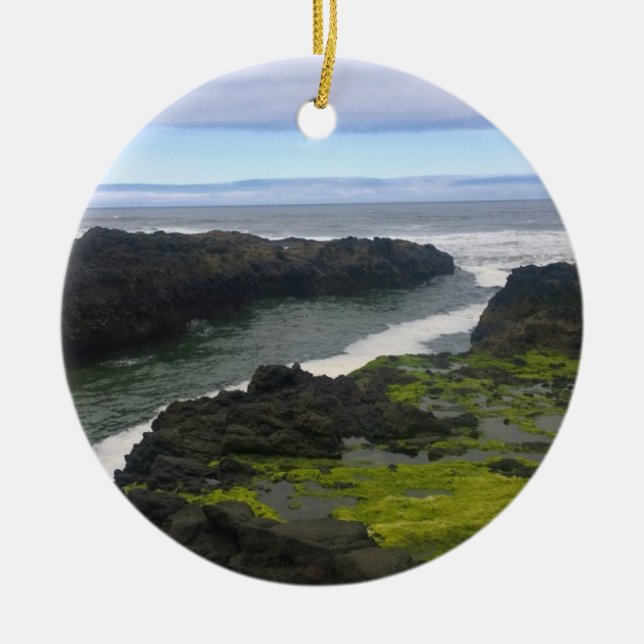 Ornamento De Cerâmica Chasm de Cook, Cabo Perpétua, OR (Frente)