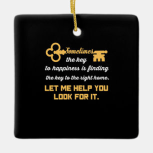 Ornamento De Cerâmica Chave Para Sua Nova Casa