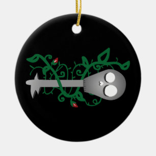 Ornamento De Cerâmica Chave Skeleton