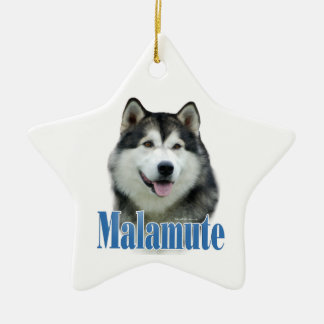 Ornamento De Cerâmica Chaveiro de Nome Malamute do Alasca