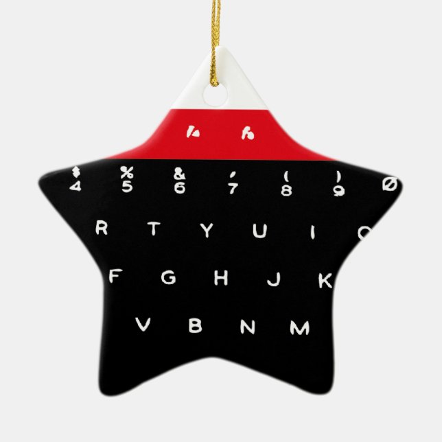 Ornamento De Cerâmica Chaves de teclado da BBC micro (Frente)