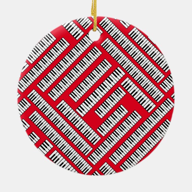 Ornamento De Cerâmica Chaves do Piano (Traseira)