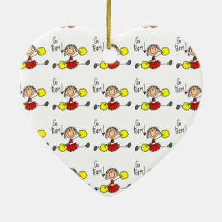 Ornamento De Cerâmica Cheerleader da Equipe Red Go