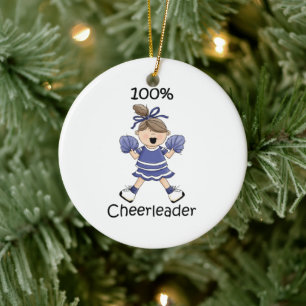 Ornamento De Cerâmica cheerleader de 100% - Brunette
