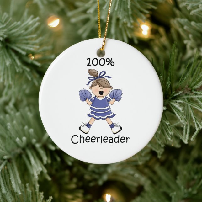 Ornamento De Cerâmica cheerleader de 100% - Brunette (Árvore)