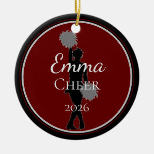 Ornamento De Cerâmica Cheerleader de Encomenda Cheer