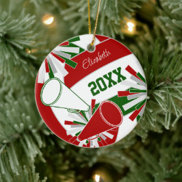 Ornamento De Cerâmica cheerleader de vôlei vermelho ou ANY COLORS