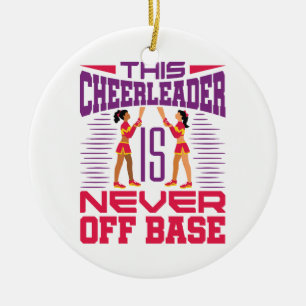 Ornamento De Cerâmica Cheerleader Nunca Desligado Da Base Engraçado