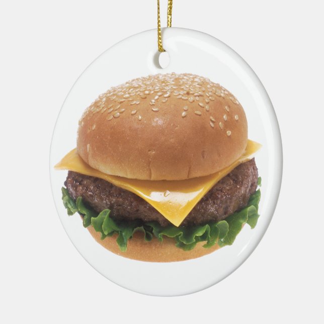 Ornamento De Cerâmica Cheeseburger (Esquerda)