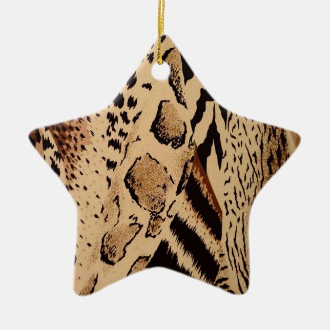 Ornamento De Cerâmica Cheetah Pattern (Frente)