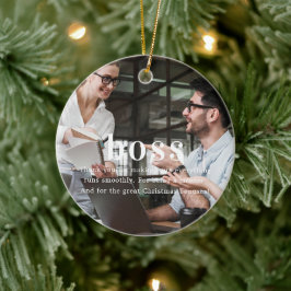Ornamento De Cerâmica Chefe | Presente de Natal de Foto Sentimental