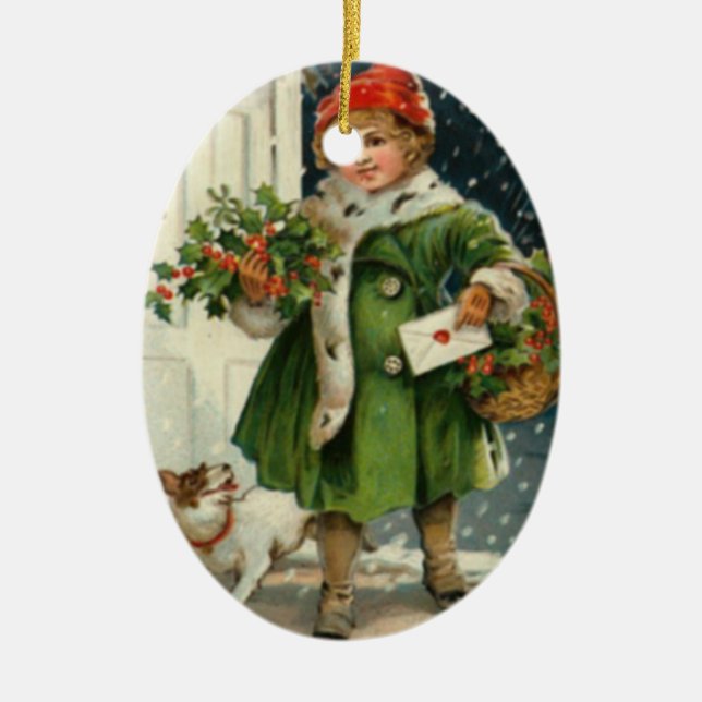 Ornamento De Cerâmica Chegada ao Natal (Frente)