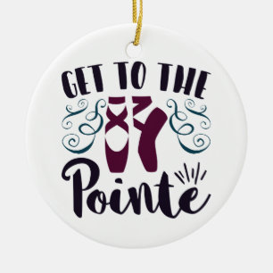 Ornamento De Cerâmica Chegue ao Pointe Dançarino de Ballet Bailarina