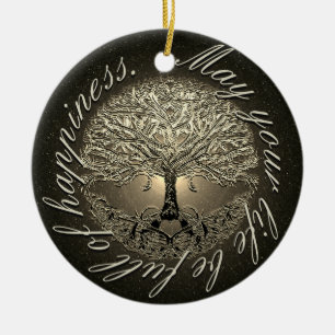 Ornamento De Cerâmica Cheio da vida da felicidade