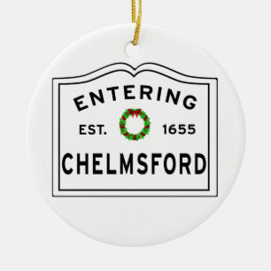 Ornamento De Cerâmica Chelmsford, MÃE Holiday Wreath Metal Ornament