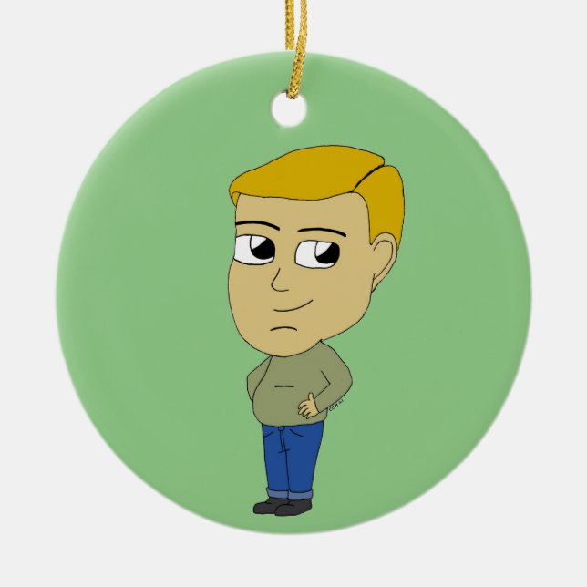 Ornamento De Cerâmica chibi (Frente)