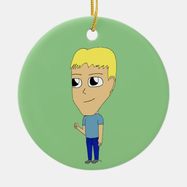 Ornamento De Cerâmica chibi (Frente)