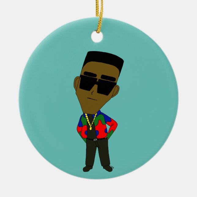 Ornamento De Cerâmica chibi (Frente)