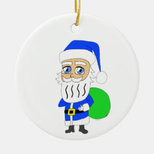 Ornamento De Cerâmica chibi Santa Claus