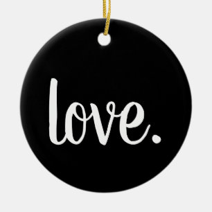 Ornamento De Cerâmica chic LOVE. script