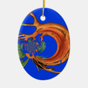 Ornamento De Cerâmica Chic Round Hakuna Matata Marinho Blue coleção