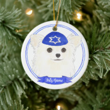 Chihuahua Hanukkah, Cabelo Longo Personalizado