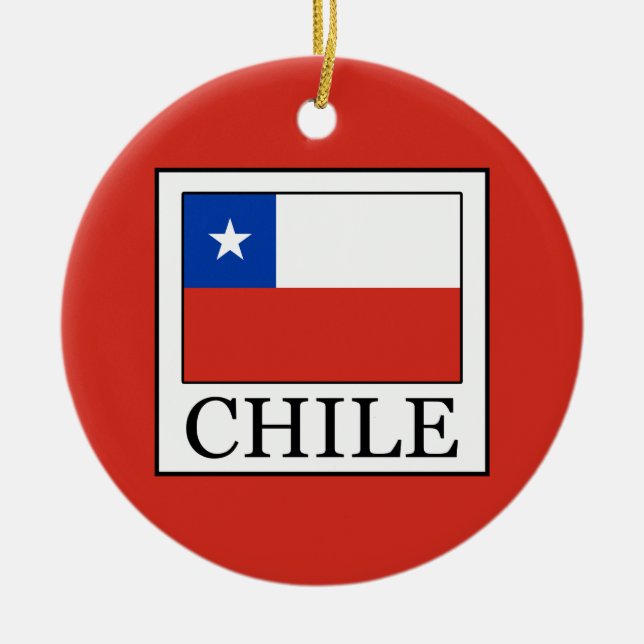 Ornamento De Cerâmica Chile (Frente)