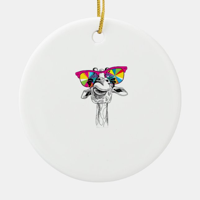 Ornamento De Cerâmica Chilling Giraffe (Frente)