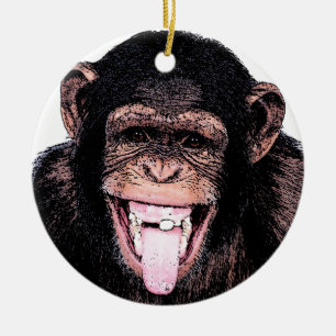 Ornamento De Cerâmica Chimpanzé