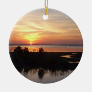 Ornamento De Cerâmica Chincoteague Sunset II Virgínia Landscape